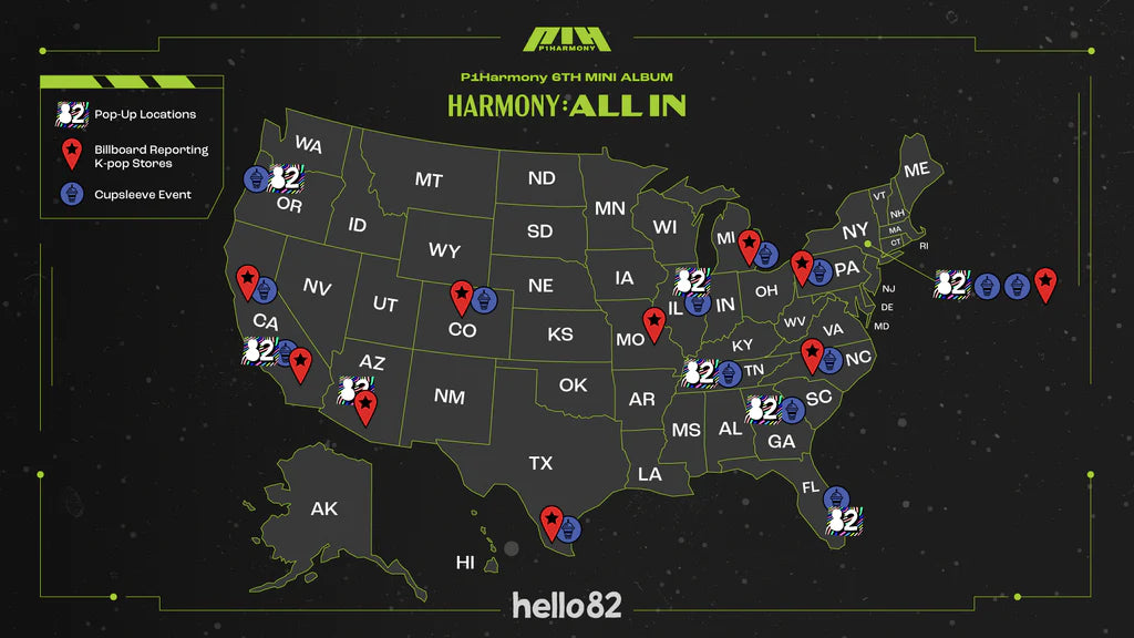 P1Harmony hitting the charts with HARMONY: ALL IN Comeback