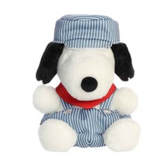 Aurora Peanuts Snoopy Train Engineer Palm Pal 5" Plush Kawaii Gifts 092943404984