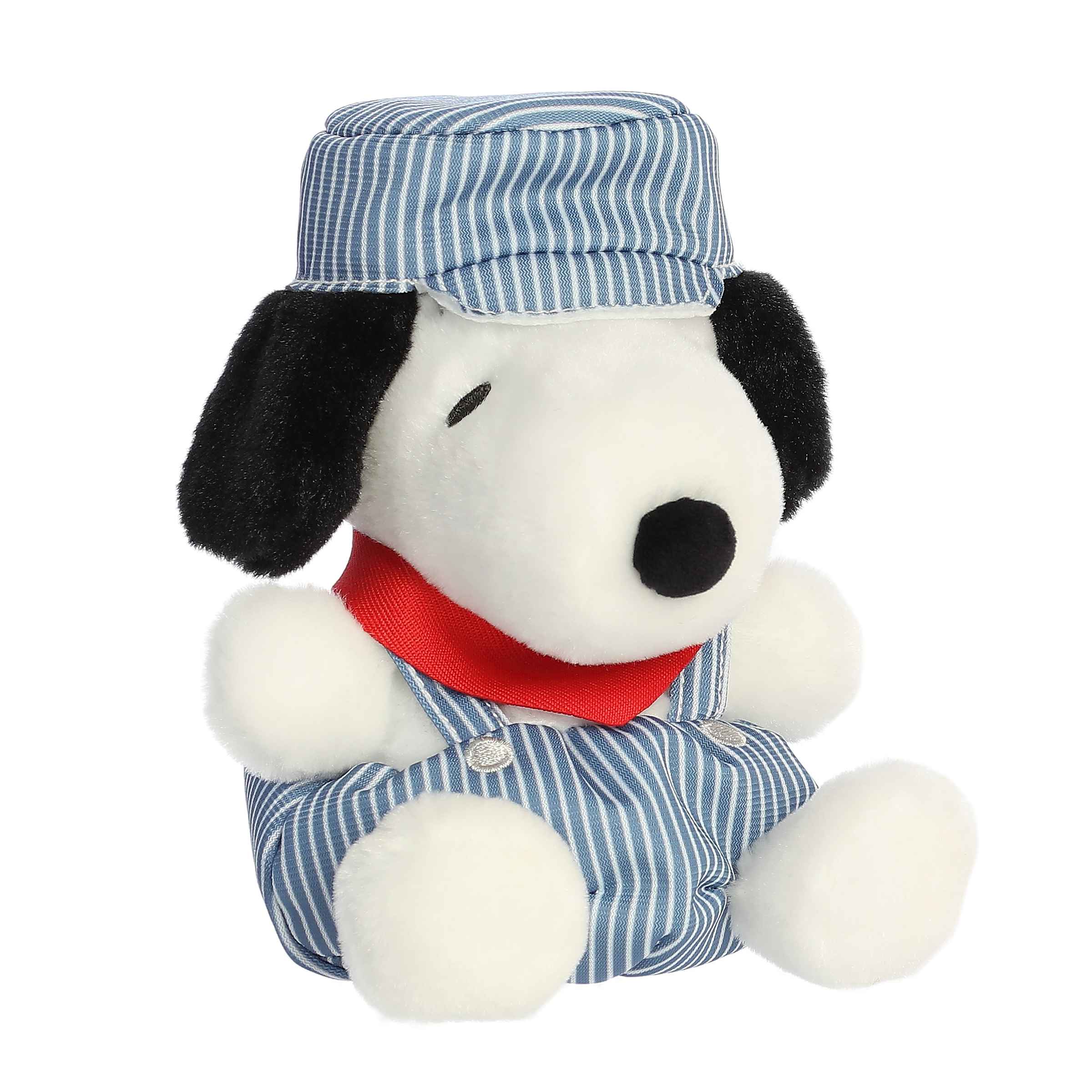 Aurora Peanuts Snoopy Train Engineer Palm Pal 5" Plush Kawaii Gifts 092943404984