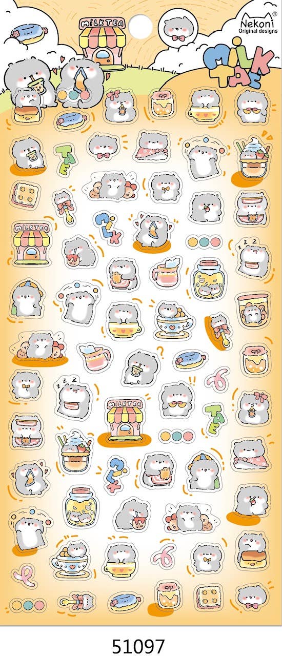 BCmini HAMSTER PARTY STICKERS Kawaii Gifts
