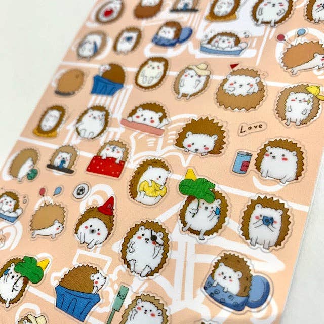 BCmini Nekoni Hedgehog Stickers Kawaii Gifts