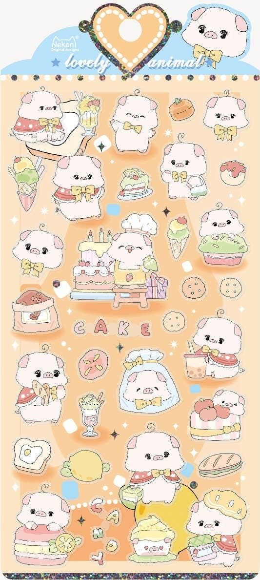 BCmini PIG BAKE OFF STICKERS Kawaii Gifts