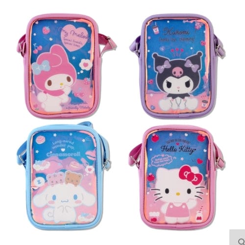 BeeCrazee Sanrio Friends Hologram Crossbody Bag: Cinnamoroll, Hello Kitty, Kuromi, My Melody Kawaii Gifts