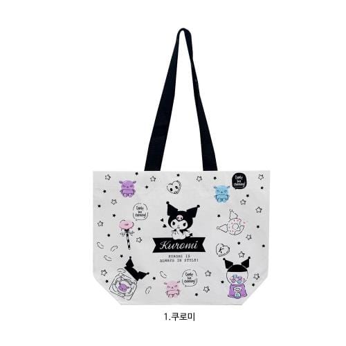 BeeCrazee Sanrio Fun Reusable Shopping Tote Bags Medium Kuromi Kawaii Gifts 8809394870457