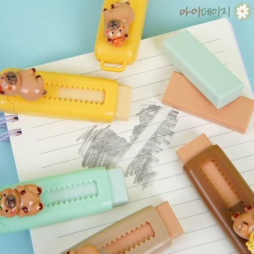 BeeCrazee Capybara Clicking Surprise Eraser Kawaii Gifts 8806197693528