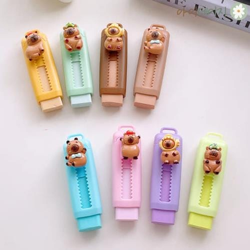 BeeCrazee Capybara Clicking Surprise Eraser Kawaii Gifts 8806197693528