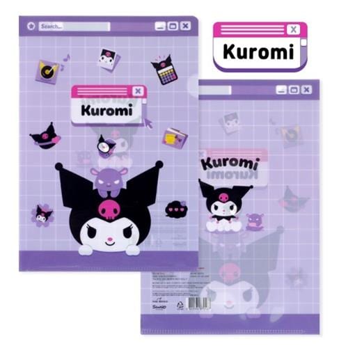 Kuromi and My Melody Clear Plastic Folder and Sticker Set – Bokksu