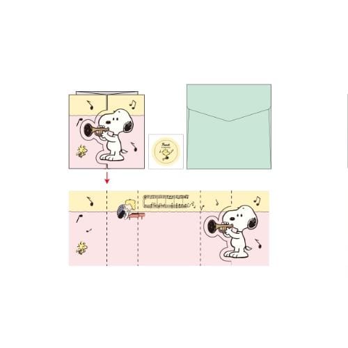 BeeCrazee Peanuts Snoopy Small Greeting Cards with Seal Stickers E Kawaii Gifts 8809973111971