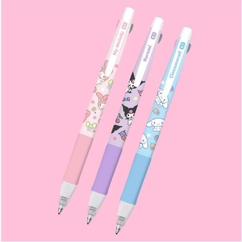 BeeCrazee Sanrio 3-Color Erasable Pens: Cinnamoroll, My Melody, Kuromi Kawaii Gifts