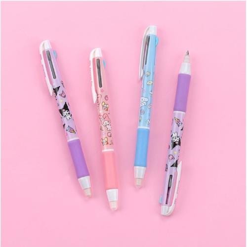BeeCrazee Sanrio 3-Color Erasable Pens: Cinnamoroll, My Melody, Kuromi Kawaii Gifts
