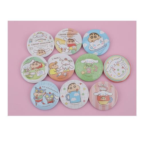BeeCrazee Cinnamoroll X Crayon Shin Chan Pins Button Surprise Bag Kawaii Gifts 18809953249974