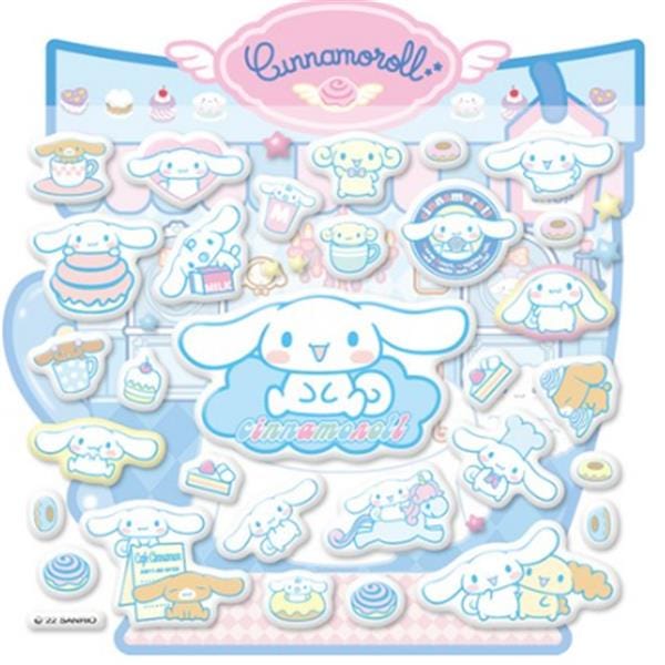 BeeCrazee Cinnamoroll Cafe Puffy Stickers Kawaii Gifts 8809854310561