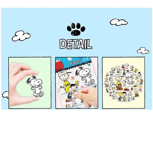 BeeCrazee Peanuts Snoopy 5-Size Stickers Kawaii Gifts