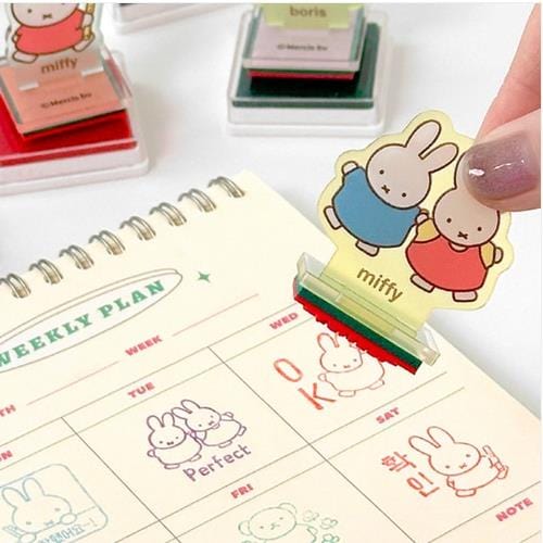 BeeCrazee Miffy Acrylic Mascot Stamp & Ink Pad Surprise Box Kawaii Gifts 8800251411059