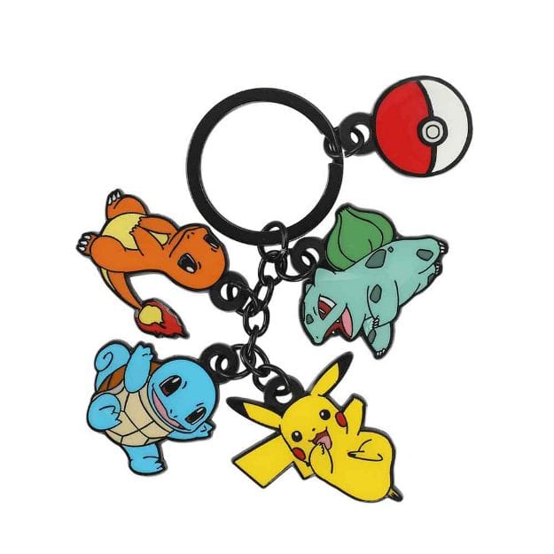 BioWorld Pokemon 5-Charm Enamel Keychain Kawaii Gifts 197394290312