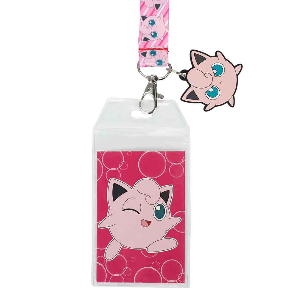 BioWorld Jigglypuff Pokemon Rubber Charm Lanyard Kawaii Gifts 197394039096