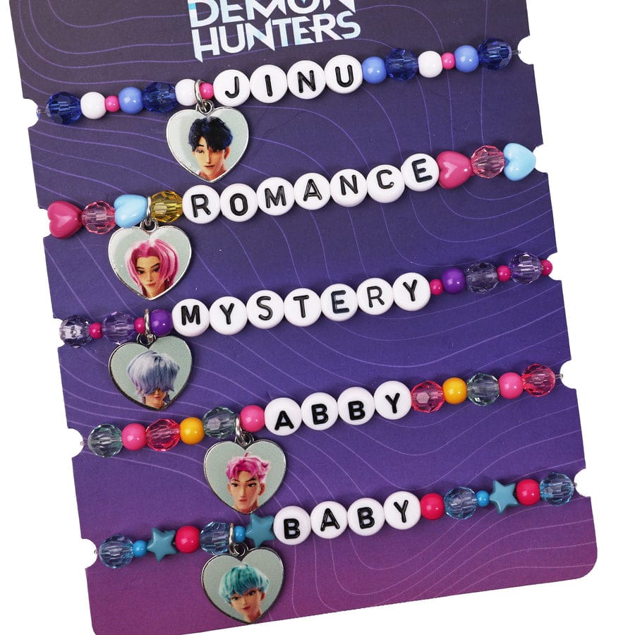 KPop Demon Hunters SAJA Boys Beaded Stretch Bracelet 5-Pack Set