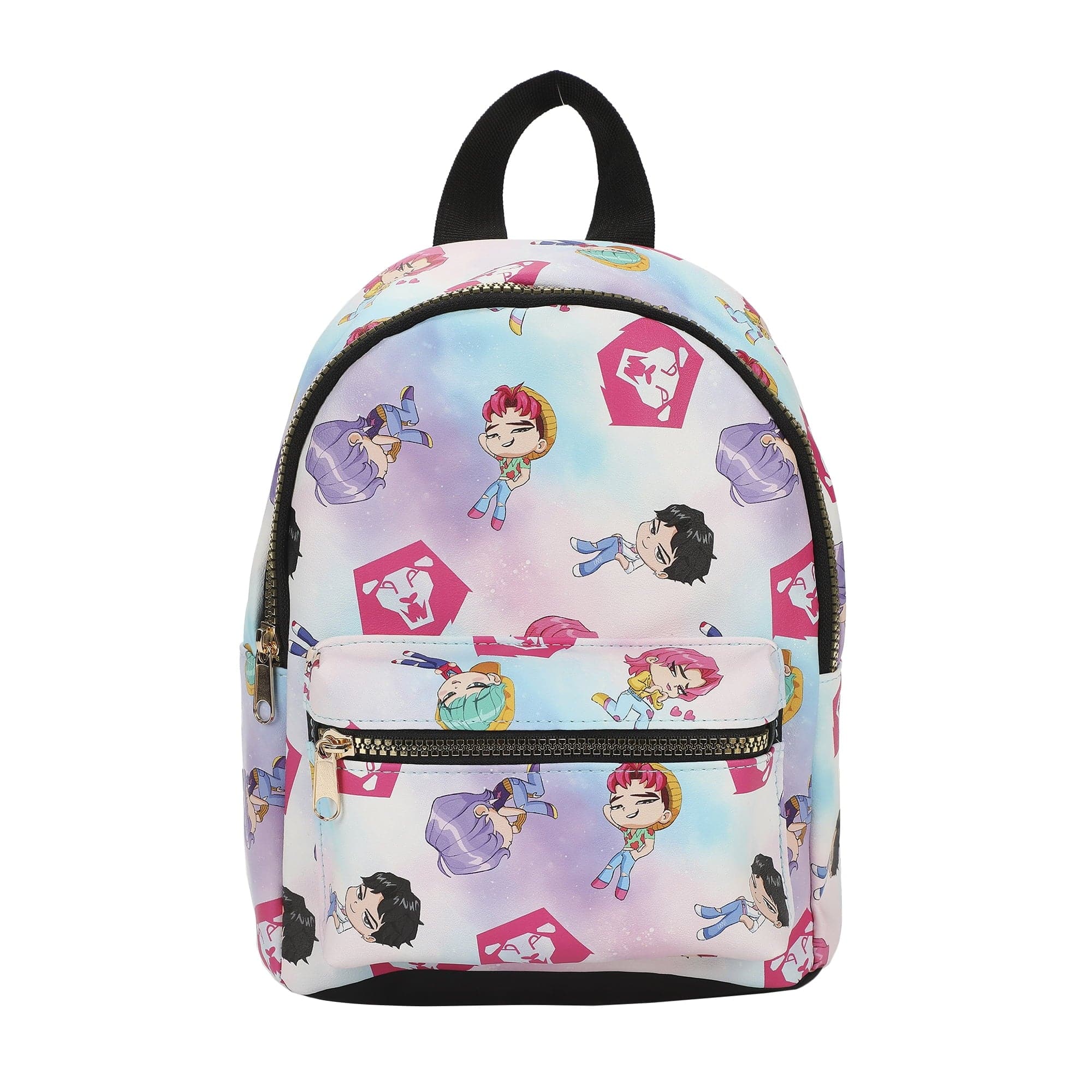 kawaii backpack mini KPop Demon Hunters Chibi Saja 9" Adult Blue & Pink Mini Backpack