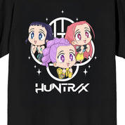 Bioworld Merchandising KPop Demon Hunters Huntrix Excited Kawaii on Black Short Sleeve Adult T Shirt Medium Kawaii Gifts 198996546302