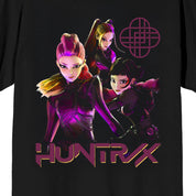 Bioworld Merchandising KPop Demon Hunters Huntrix Stronger Together Adult Black Crew Neck Short Sleeve T-shirt Kawaii Gifts