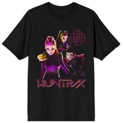 Bioworld Merchandising KPop Demon Hunters Huntrix Stronger Together Adult Black Crew Neck Short Sleeve T-shirt Kawaii Gifts