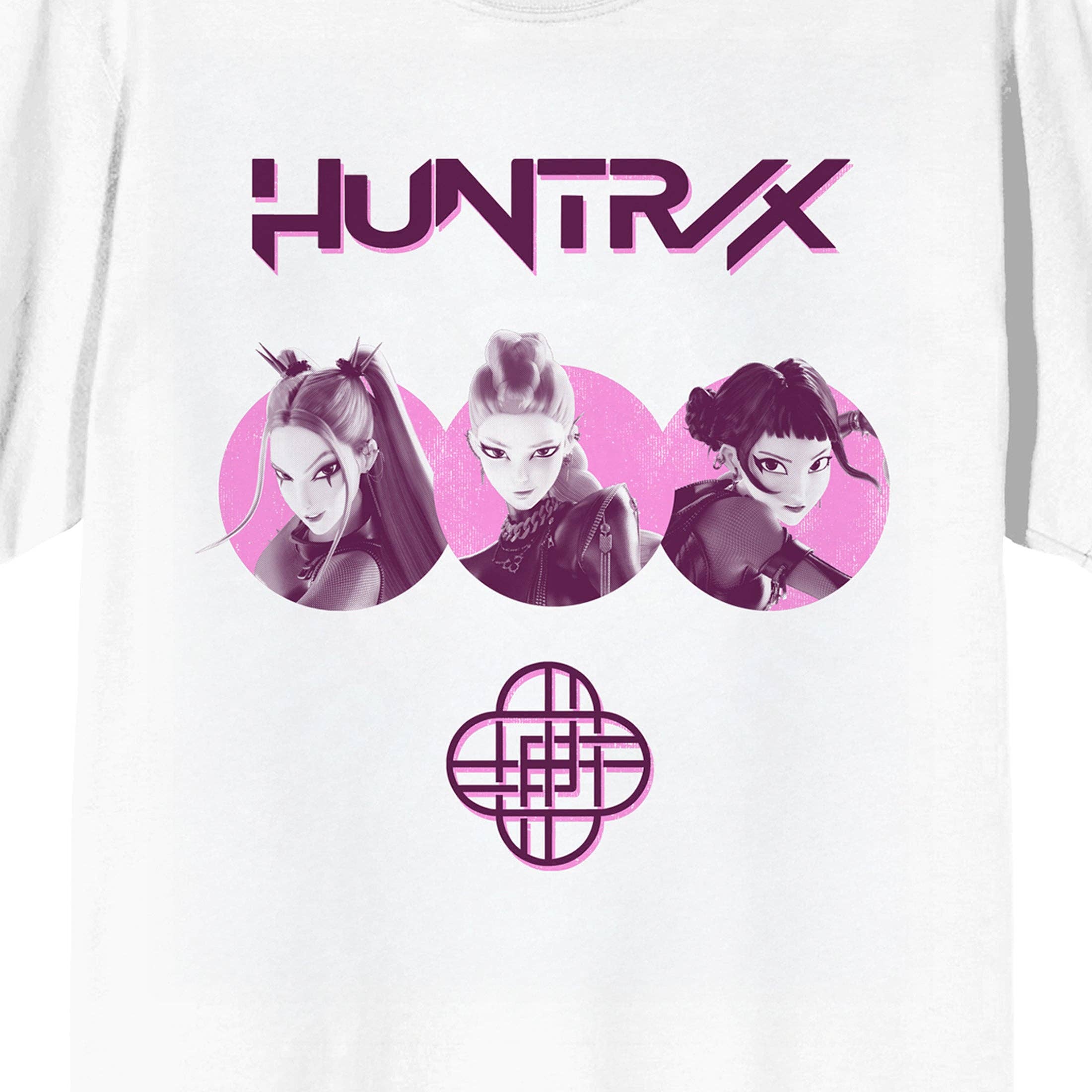 Bioworld Merchandising KPop Demon Hunters Huntrix Trio Close Up on White Short Sleeve Adult T Shirt XS Kawaii Gifts 198996545404