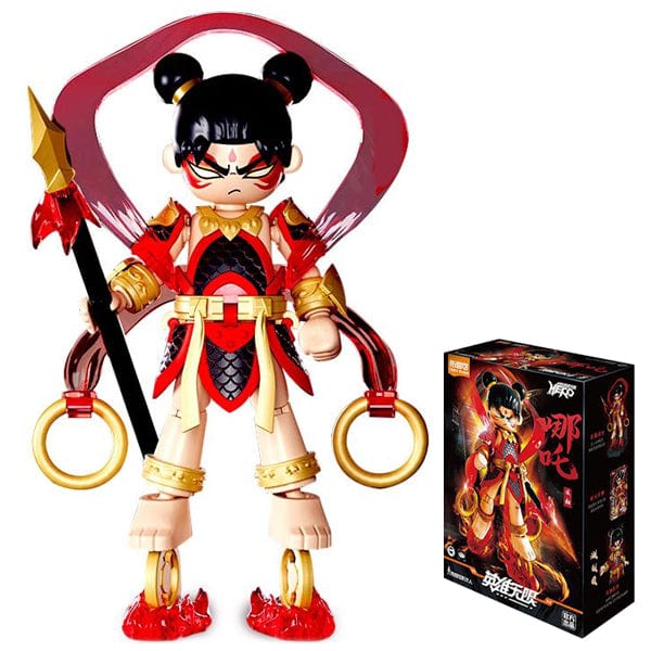 Blokees Hero Infinity Nezha & Zhao Yun 4.5" Blokees Action Figure Kits Nezha Mystical Aspect Kawaii Gifts 6972984885451