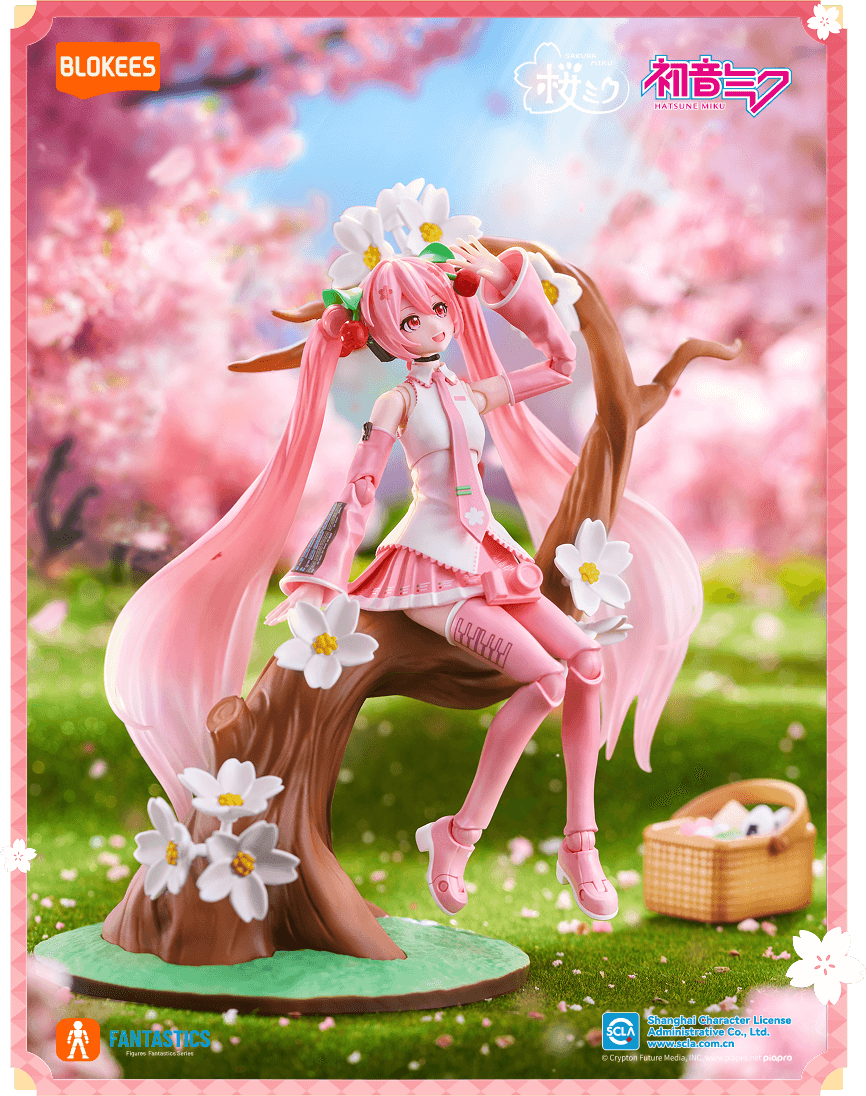 Blokees Sakura Miku: A Love Letter to Spring's Beauty Blokees 6" Posable Figure Kit Kawaii Gifts 810181531343