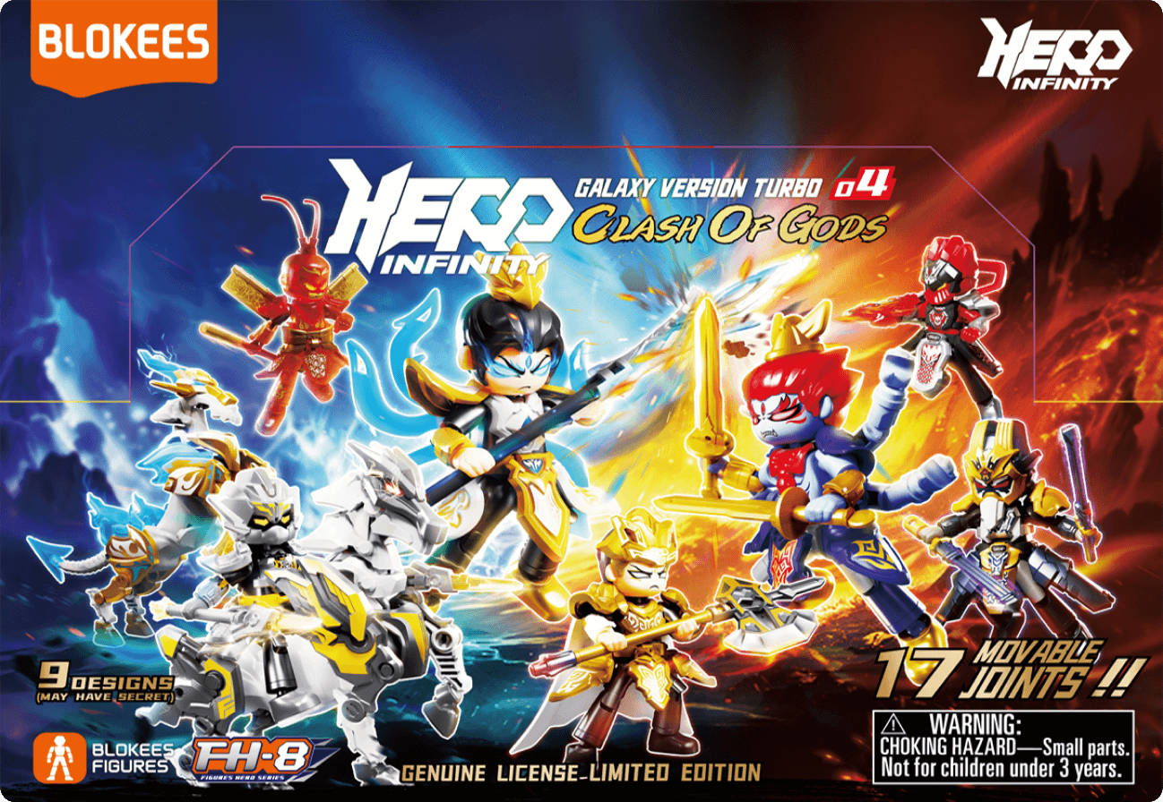 Blokees Clash of Gods Galaxy 3" Blokees Action Figure Kit GVT04 Surprise Box Kawaii Gifts 6972984887233