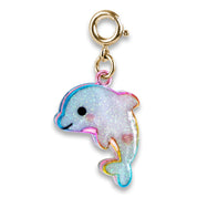 Charm It Gold Glitter Tie-Dye Dolphin Charm Kawaii Gifts 794187093756