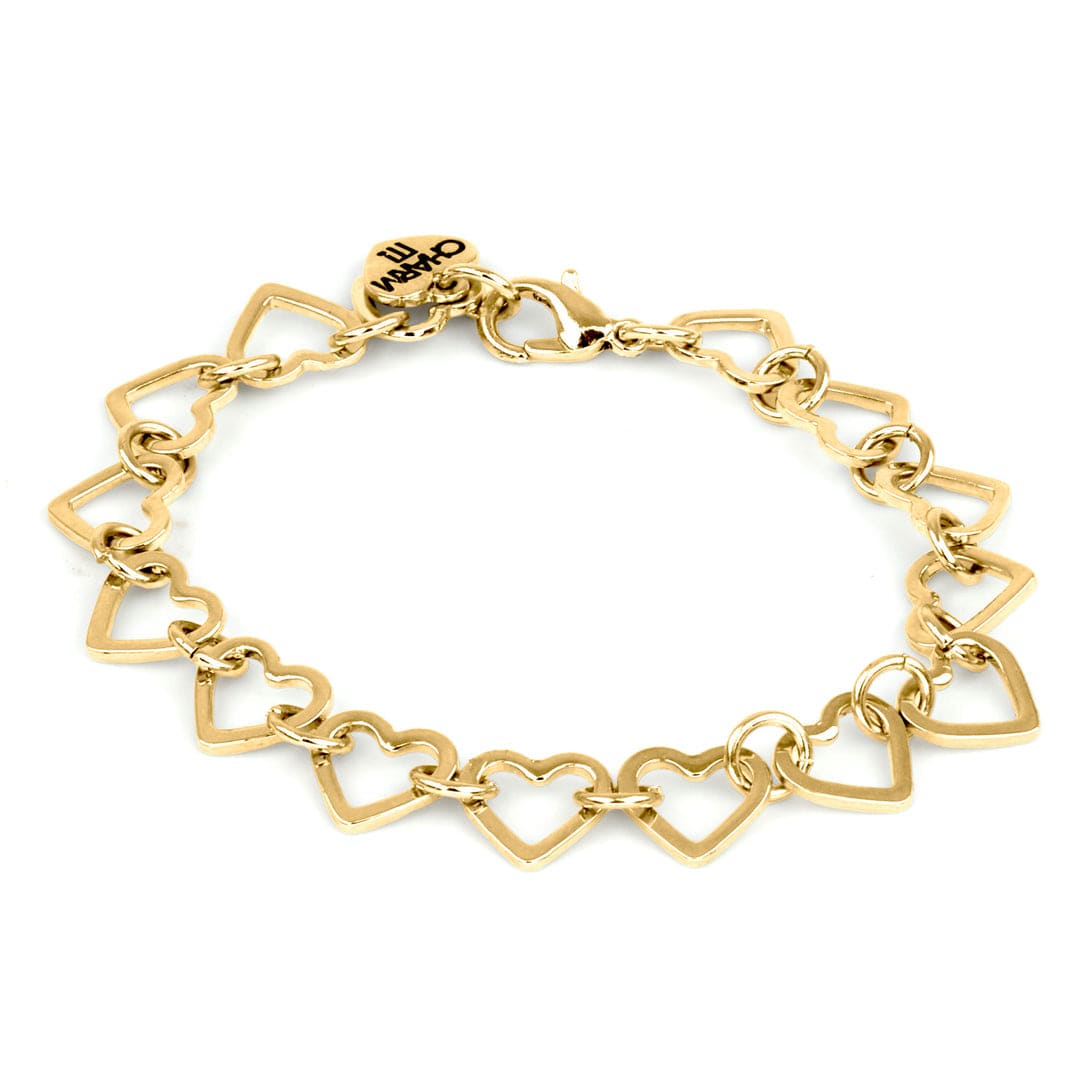 Charm It Heart Chain Bracelets Gold Kawaii Gifts 794187104025