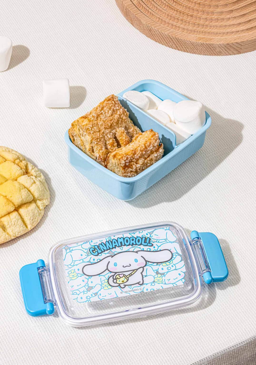 NEW Japan Sanrio Characters 2-Tier Bento Lunch Box with Utensils Container
