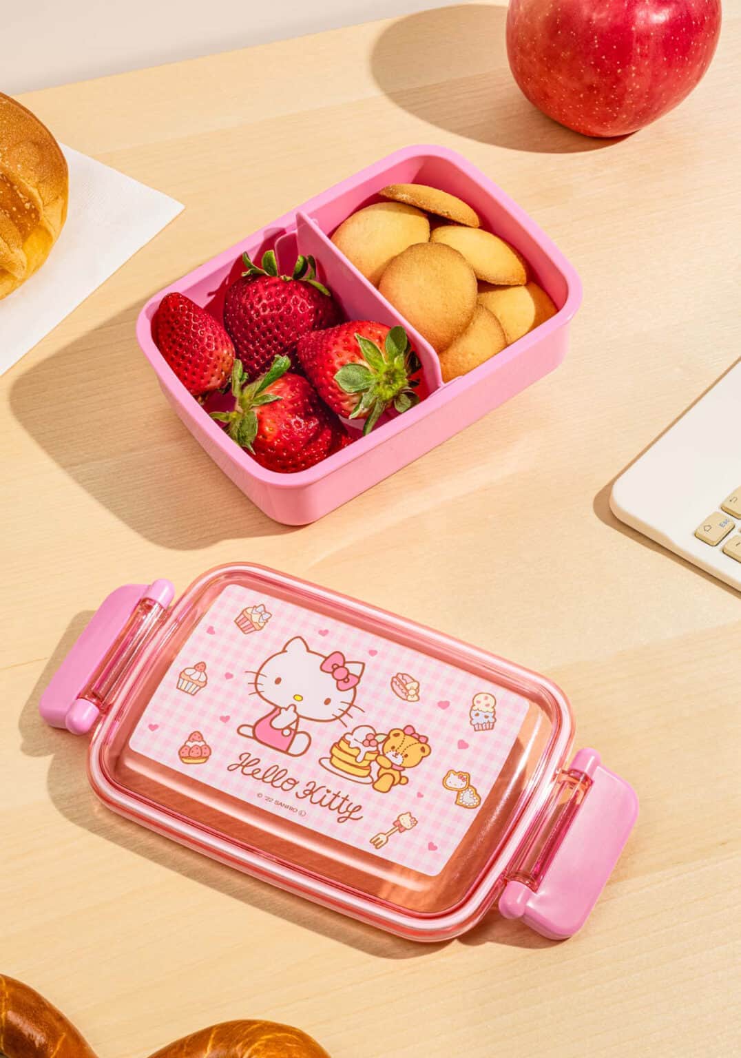 Anime Sanrios Hello Kittys Glass Bento Box Kawaii Cinnamoroll My