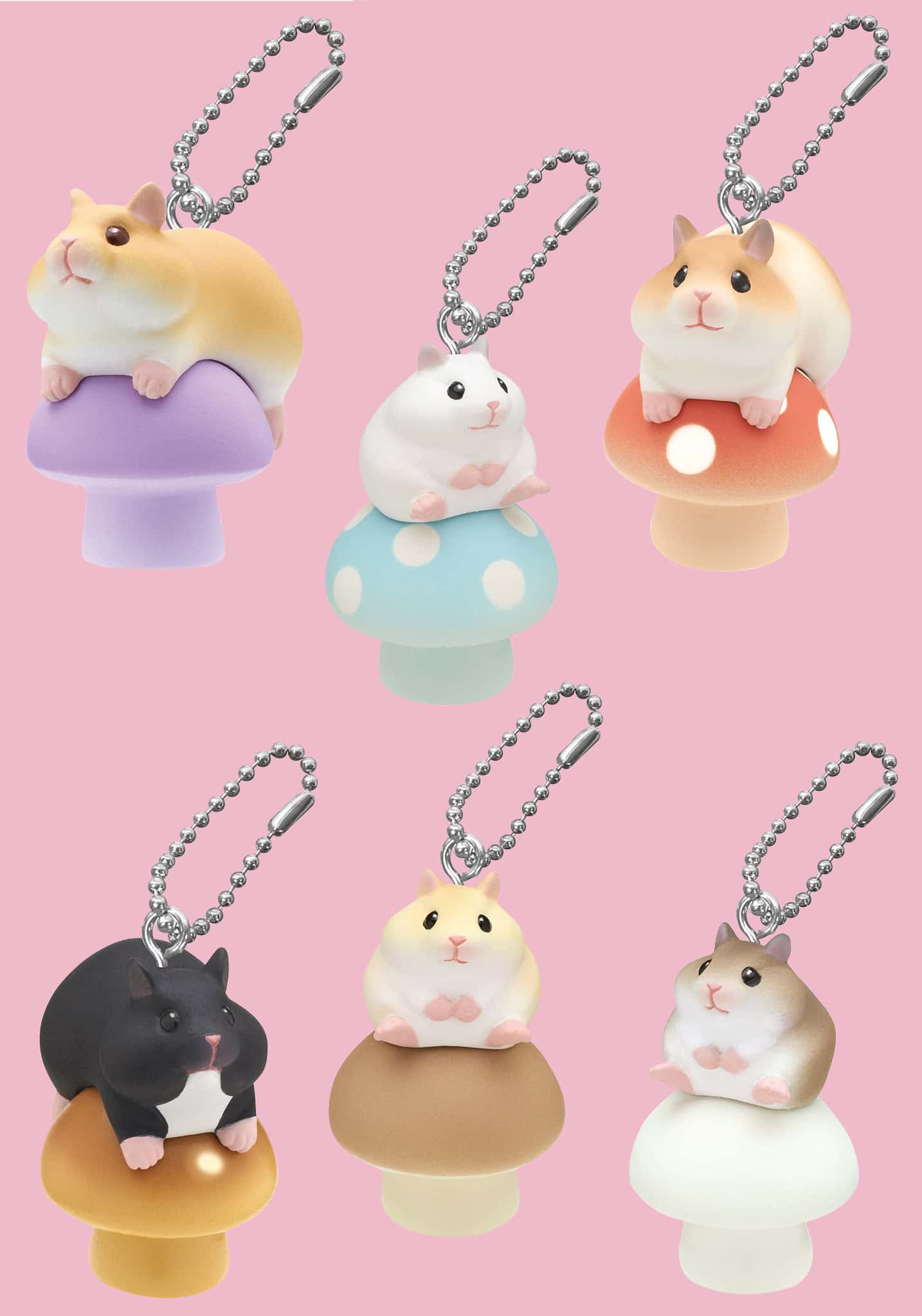 Clever Idiots Kitan Club Hamster on Mushroom Keychain Surprise Box Kawaii Gifts 4580275179299