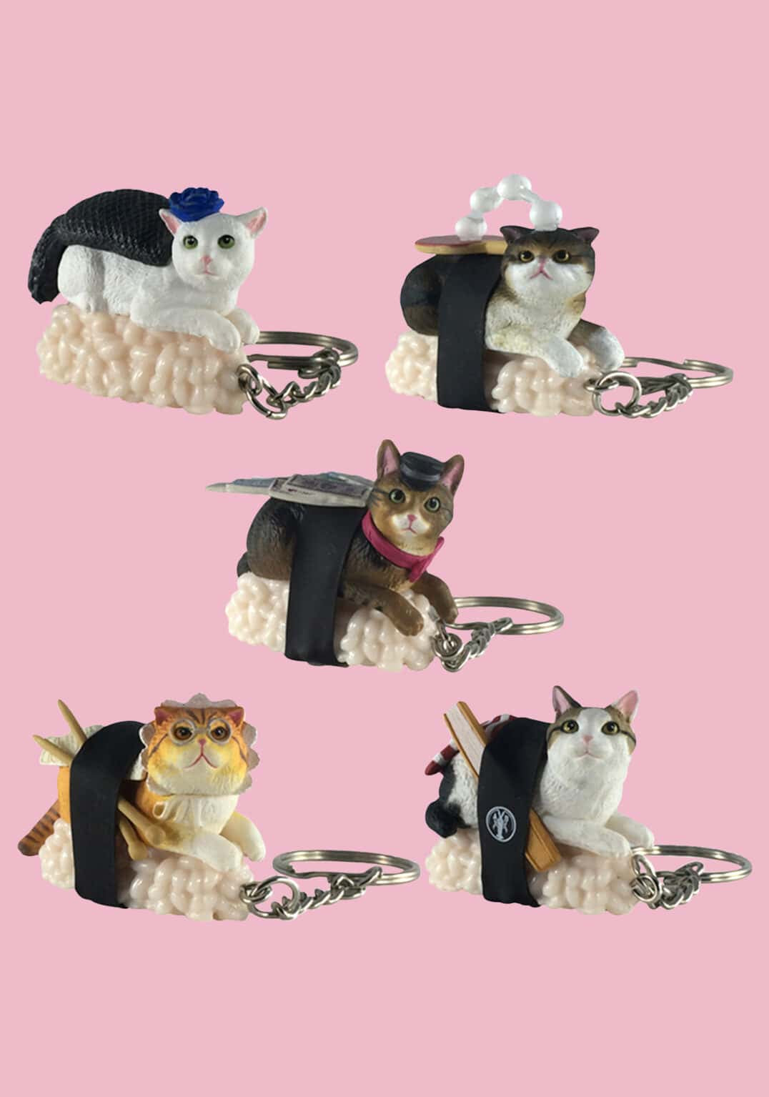 Clever Idiots Kitan Club Sushi Cat Keychain Surprise Box Vol. 2 Kawaii Gifts