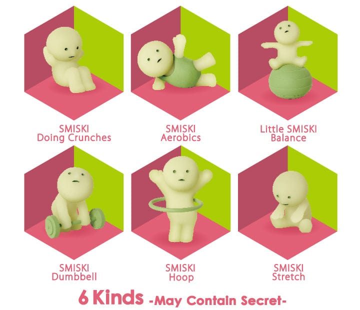 Dreams USA Smiski Exercising 3" GID Figure Surprise Box Kawaii Gifts