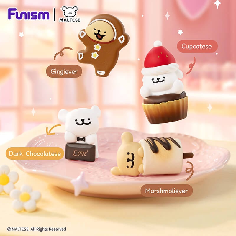Elska White Maltese Sweet Box with 3 Sweet Maltese Treats Surprise Box Kawaii Gifts 6970834315462