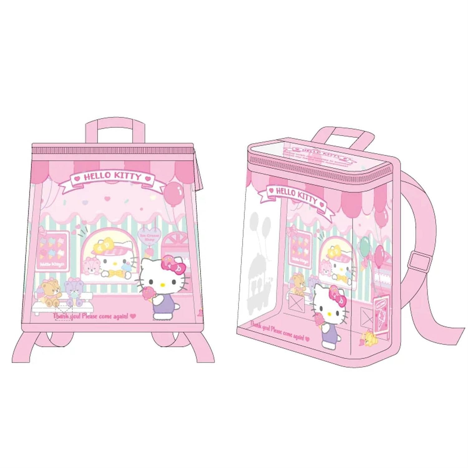 hello kitty kawaii scholar backpack Sanrio Hello Kitty PVC Mini Backpack