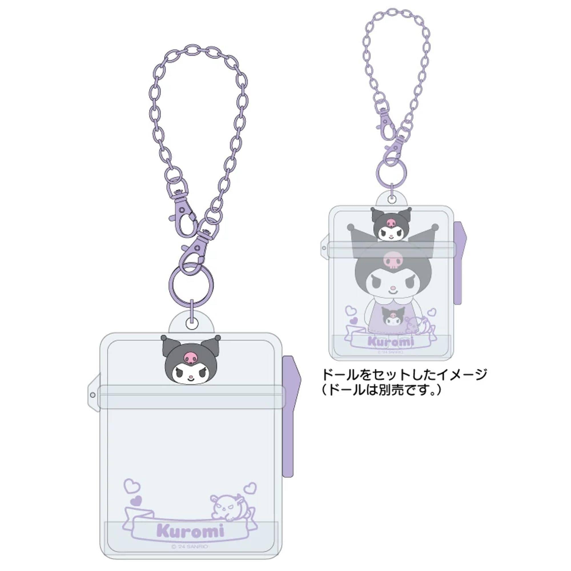 Enesco Sanrio Tag-Along Transparent Multi-Case: Hello Kitty, My Melody, Cinnamoroll, Kuromi Kawaii Gifts