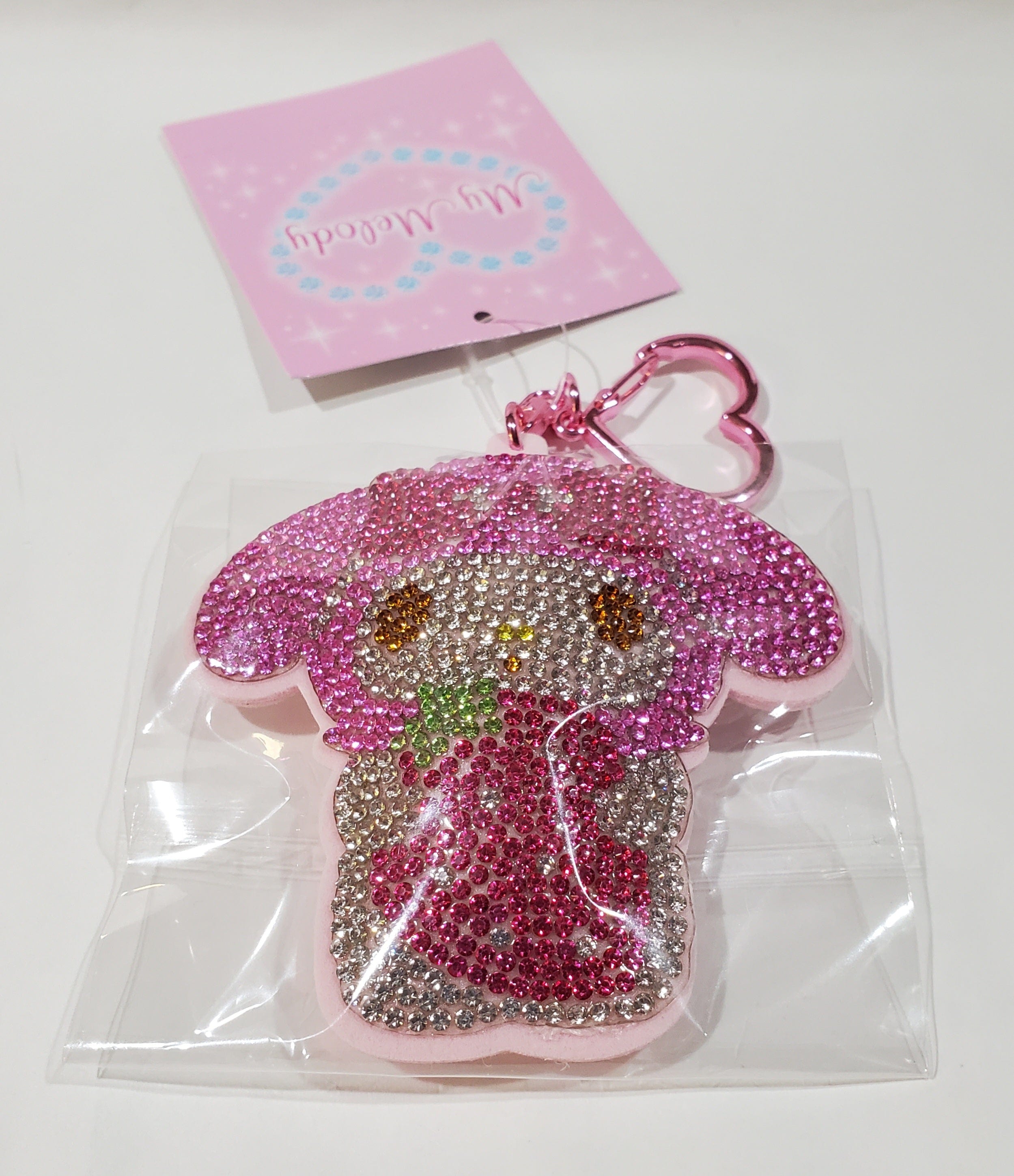 Enesco Sparkly Rhinestone Sanrio Keychains: Hello Kitty, My Melody, Cinnamoroll, Kuromi Kawaii Gifts