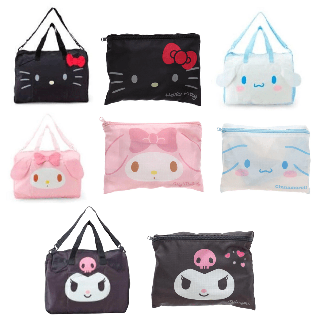 Enesco Sanrio All Stars Foldable Traveling Bags (4 to choose from) Kawaii Gifts