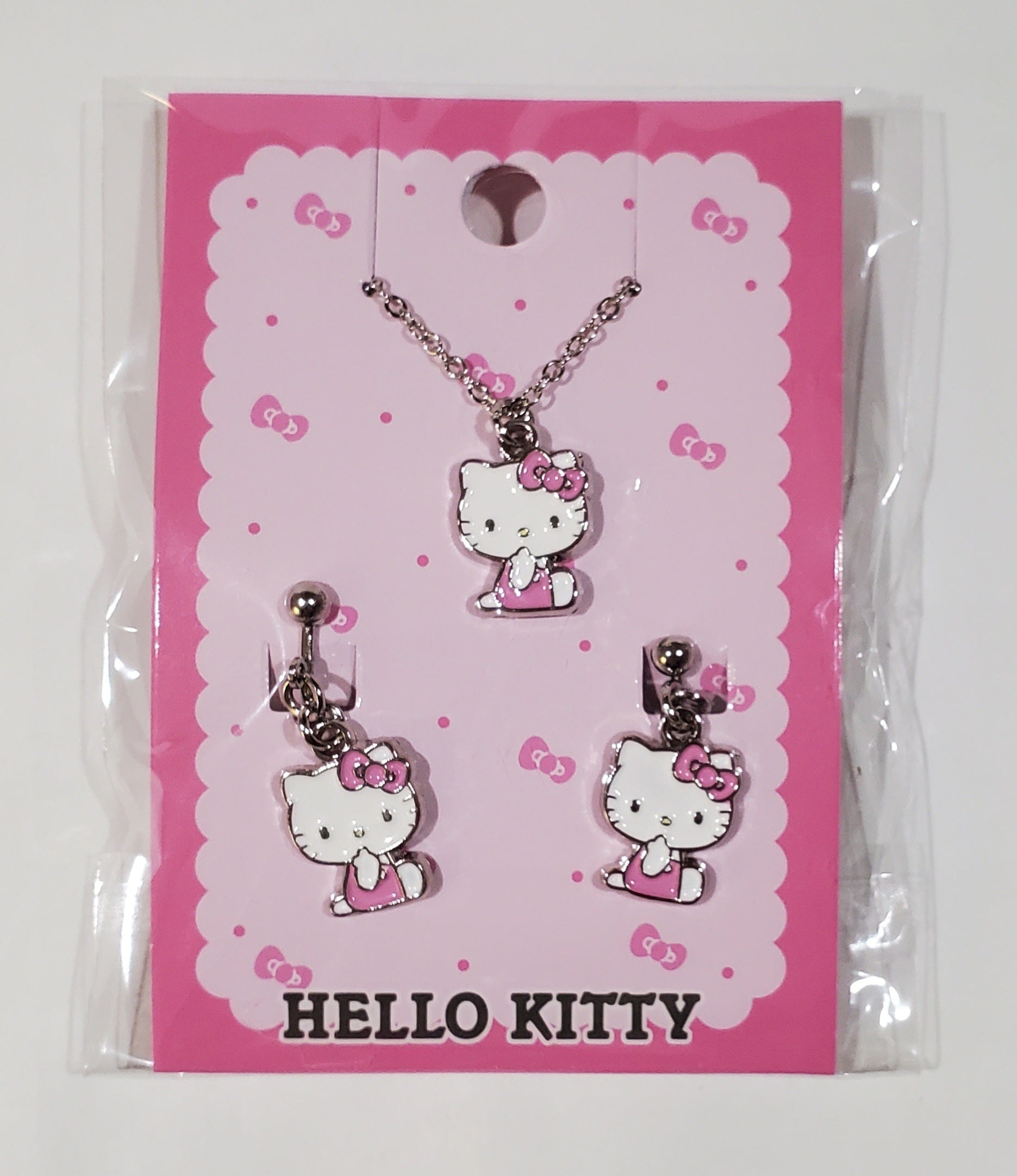 Enesco Sanrio Friends Necklace & Earrings Set: Cinnamoroll, Little Twin Stars, My Melody & Hello Kitty Kawaii Gifts