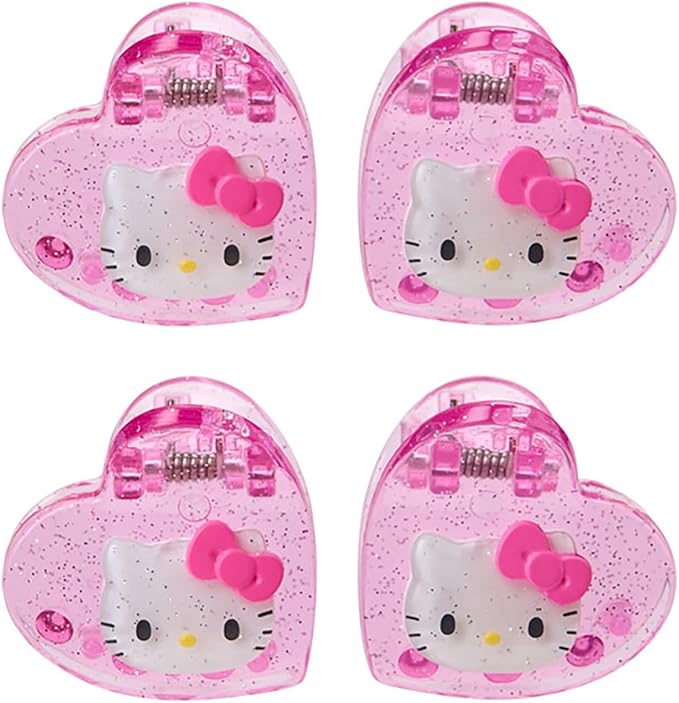 Enesco Sanrio Mini Hair Clips 4-Piece Sets (4 Characters to Choose From!) Hello Kitty Kawaii Gifts 4550337159064