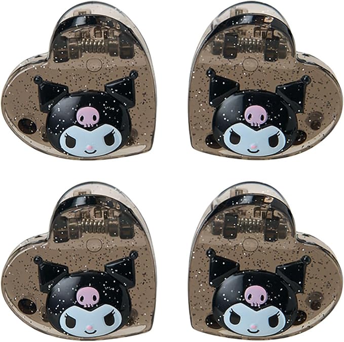 Enesco Sanrio Mini Hair Clips 4-Piece Sets (4 Characters to Choose From!) Kuromi Kawaii Gifts 4550337159118