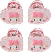 Enesco Sanrio Mini Hair Clips 4-Piece Sets (4 Characters to Choose From!) My Melody Kawaii Gifts 4550337159071