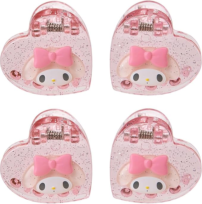 Enesco Sanrio Mini Hair Clips 4-Piece Sets (4 Characters to Choose From!) My Melody Kawaii Gifts 4550337159071