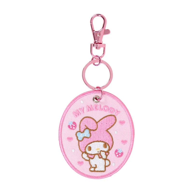 Enesco Sanrio Embroidered Emblem Keychains: Hello Kitty, Cinnamoroll, My Melody & Kuromi My Melody Kawaii Gifts 4550624485579