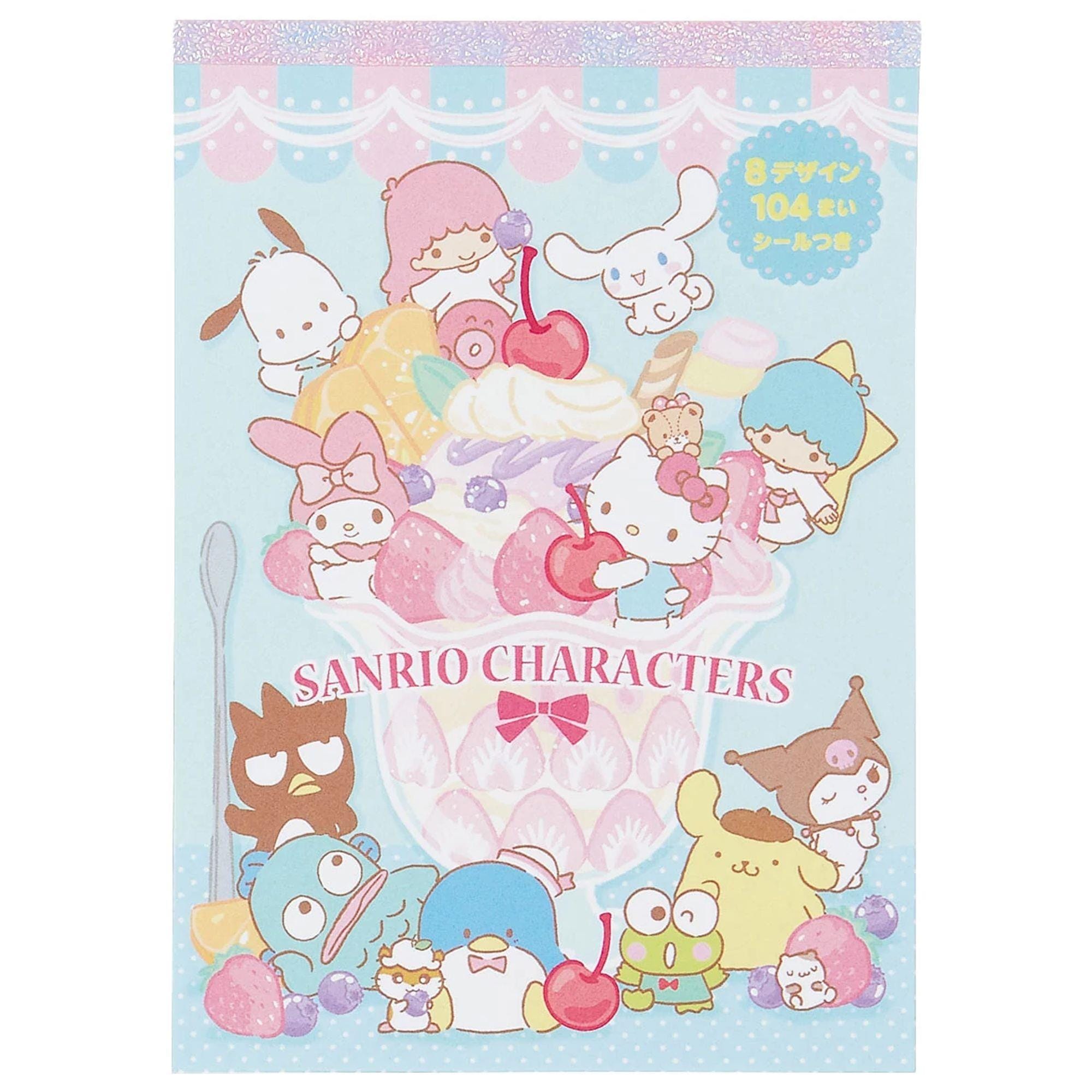 Enesco Sanrio All Stars Strawberry Sundae 8-Design Memo Pad Kawaii Gifts 4550337017159