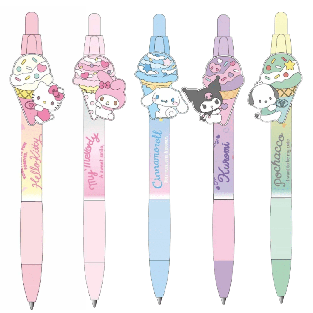 Enesco Ice Cream Sanrio Friends Ballpoint Pens Kawaii Gifts