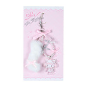 Enesco Sanrio Fluffy White Cat Ballerina Phone Charms: Cinnamoroll, My Melody, Hello Kitty My Melody Kawaii Gifts 4550624463270